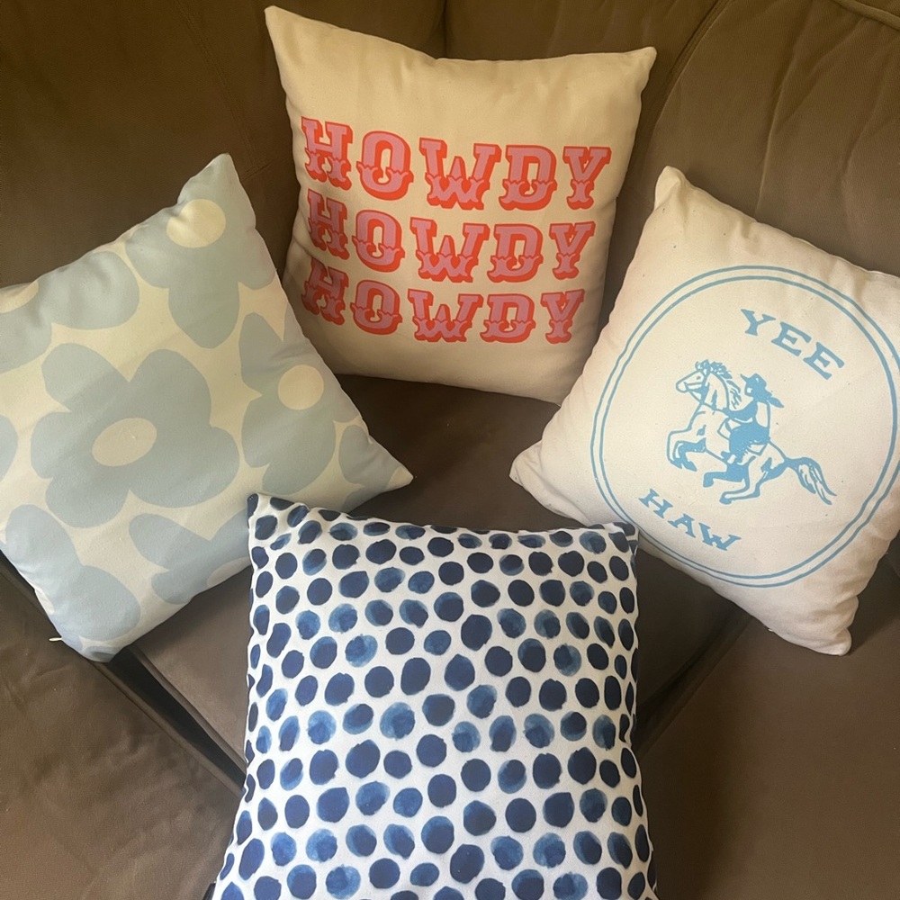 4 Society 6 pillows